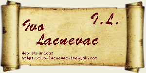 Ivo Lačnevac vizit kartica